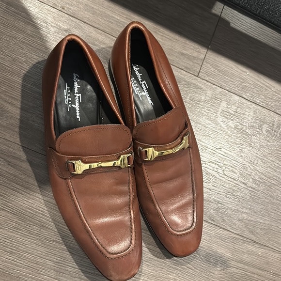 Salvatore Ferragamo brown shoes. Wore once. - Picture 2 of 2